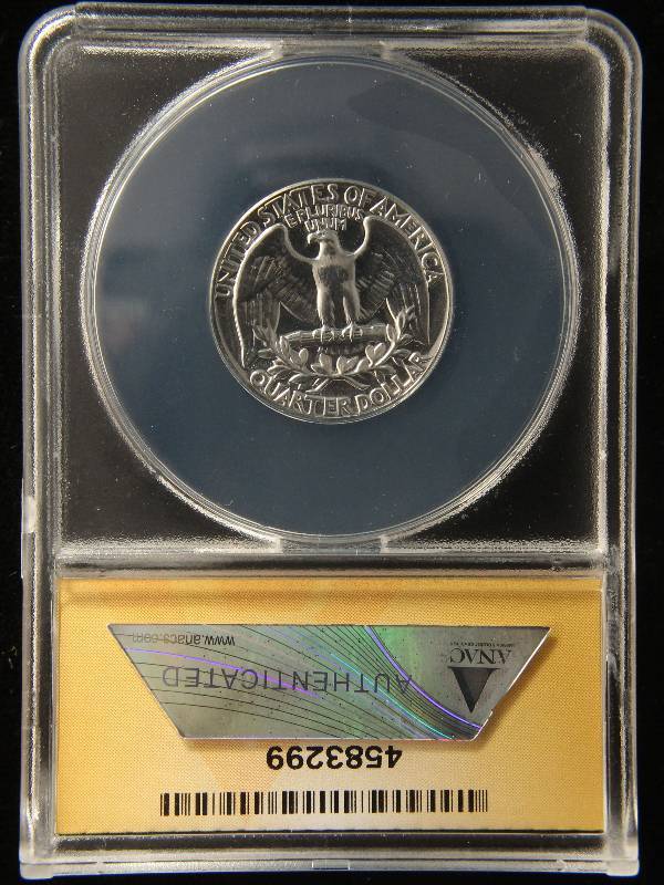 lot 27 image: 1962 PROOF SILVER WASHINGTON QUARTER PF67 ANACS