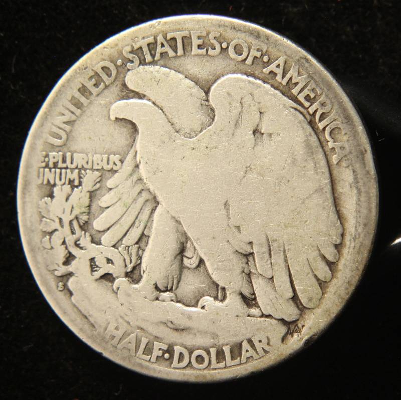 lot 28 image: 1921-S WALKING LIBERTY HALF DOLLAR BETTER DATE COIN