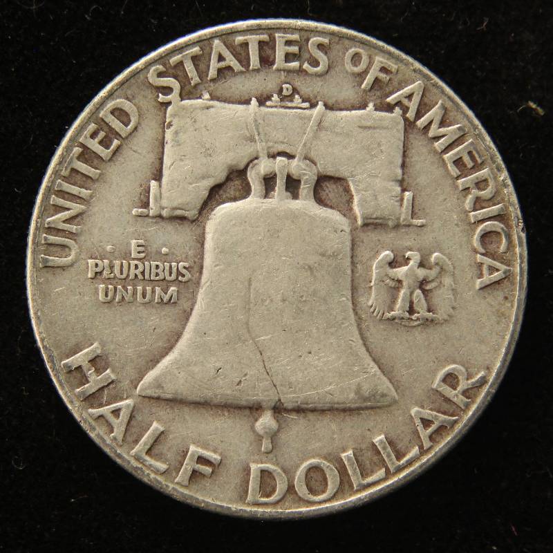 lot 35 image: 1952-D FRANKLIN SILVER HALF DOLLAR