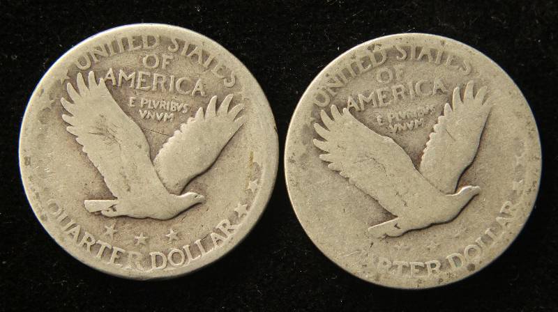 lot 41 image: 2 STANDING LIBERTY QUARTERS 1926-D & 1927