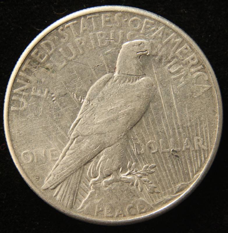 lot 45 image: 1923-S PEACE SILVER DOLLAR