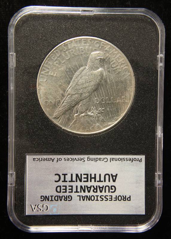 lot 11-A image: 1928-S PEACE DOLLAR MS63 PGSA