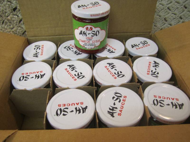 lot 25 image: Case of 12 Jars of Ah-So Sauce (Chi...
