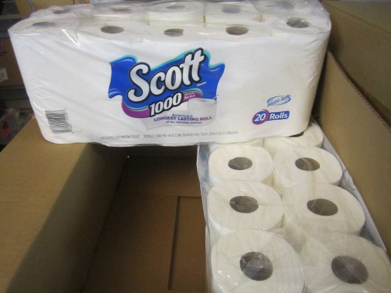 lot 75 image: Case of 40 Rolls of Bathroom Tissue...
