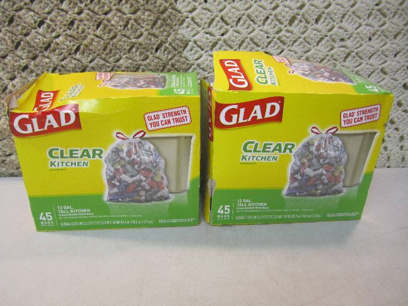 lot 81 image: 90 Glad Clear 13 Gallon Tall Kitche...