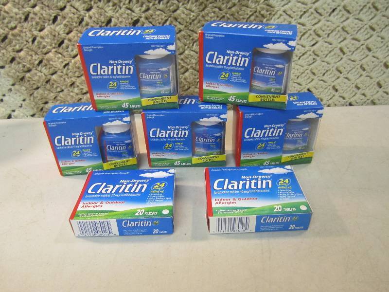 lot 105 image: Mix Lot of Claritin Tablets Best by...