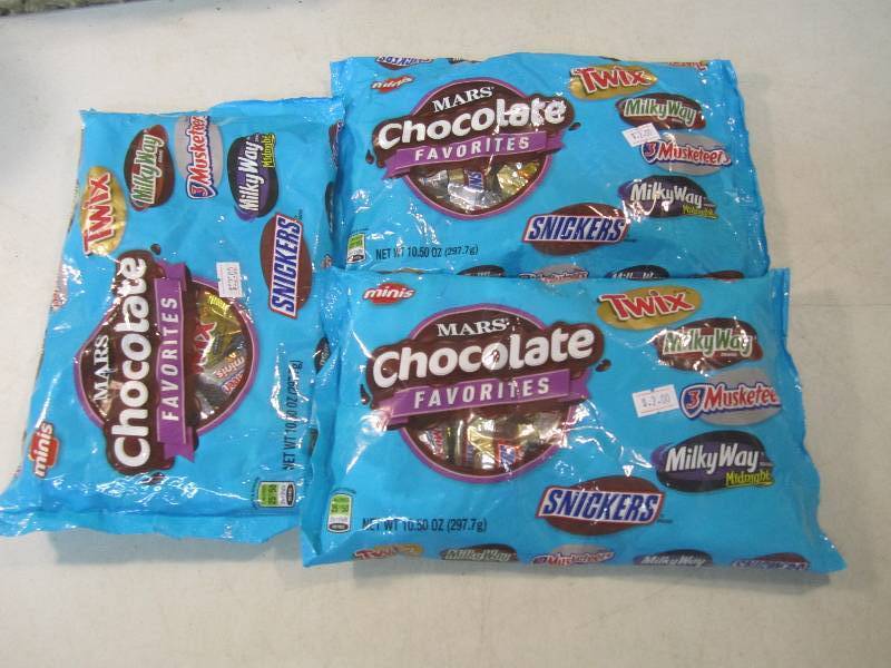 lot 113 image: 3 Bags of Mars Chocolate Favorites ...