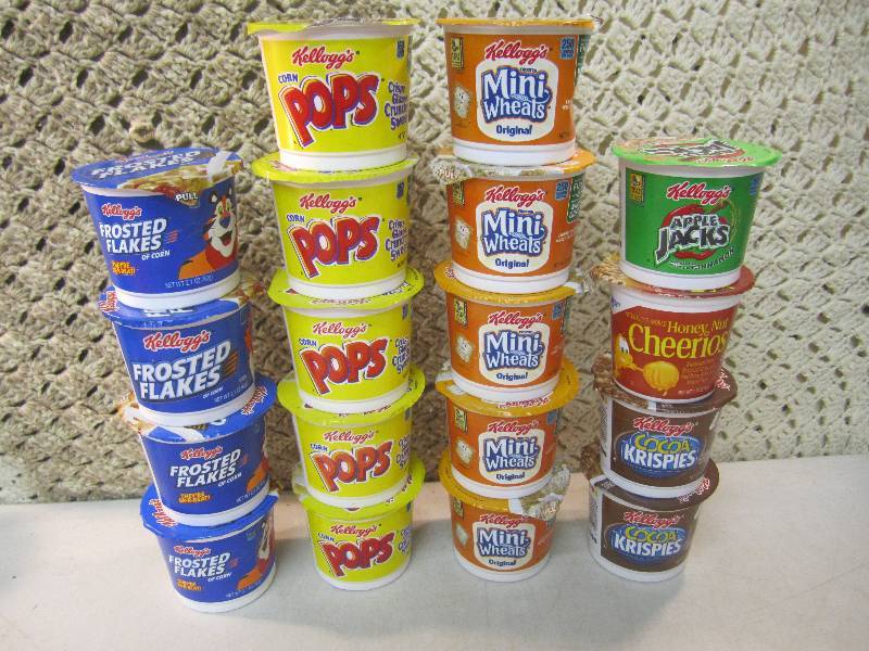 lot 129 image: Mixed Lot of 18 Single Serve Cereal...