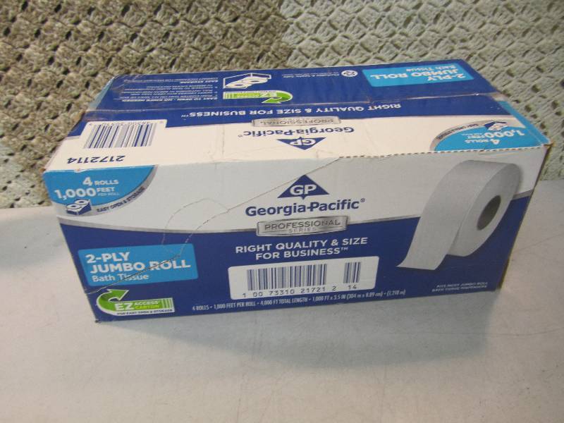 lot 218 image: Case of 4 Jumbo Rolls of  2-Ply Bat...