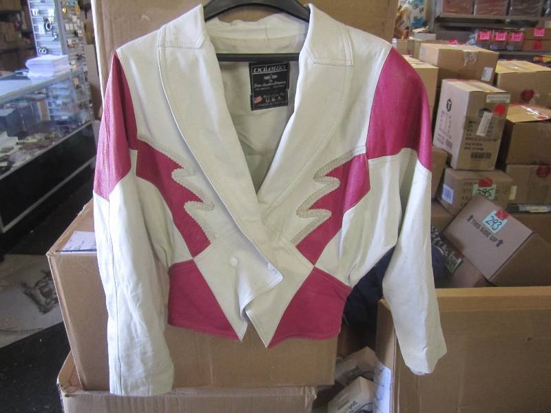 lot 221 image: Valario Leather Jacket Not seeing a...