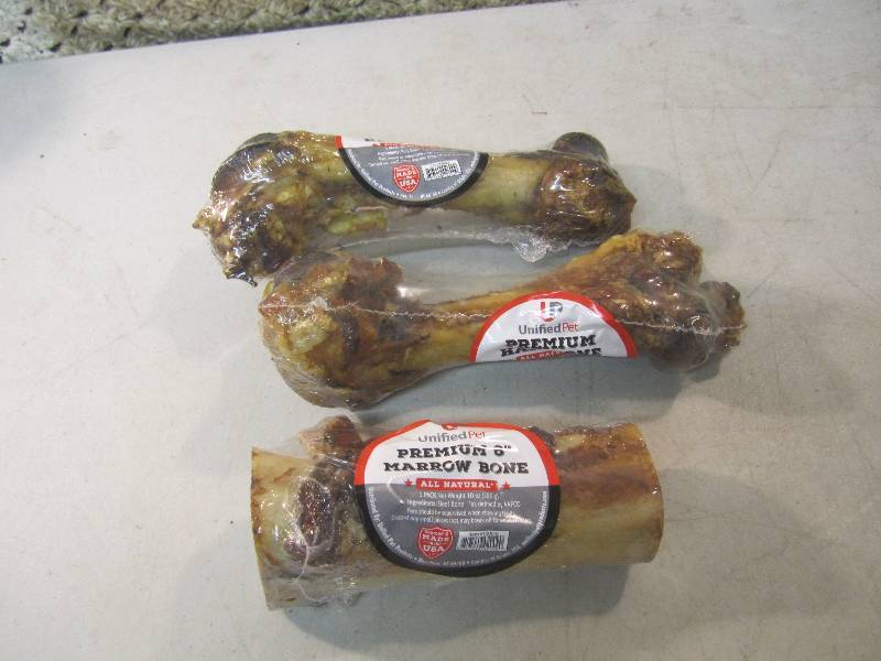 lot 229 image: 3 Big Dog Bones Best by May 2019  C...