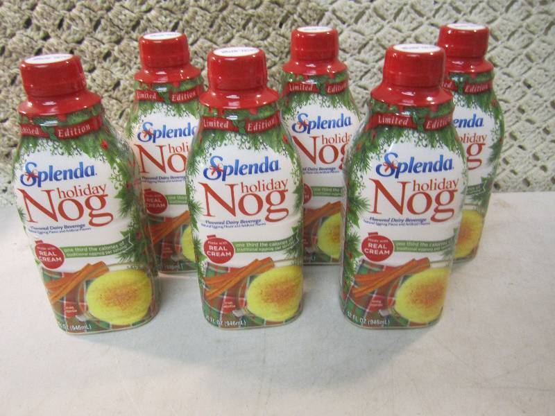 lot 233 image: 6 Bottles of Splenda Holiday Nog Be...