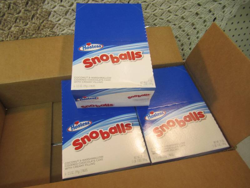lot 243 image: Case of Hostess Snoballs 3 inner bo...