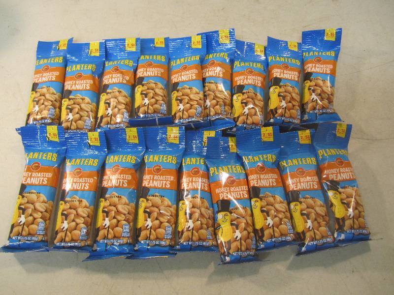 lot 250 image: 18 Bags of Planters Honey Roasted P...