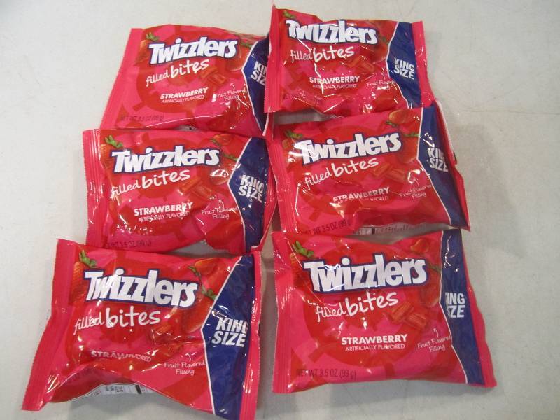 lot 267 image: 6 Bags of Twizzlersfilled Bites Bes...