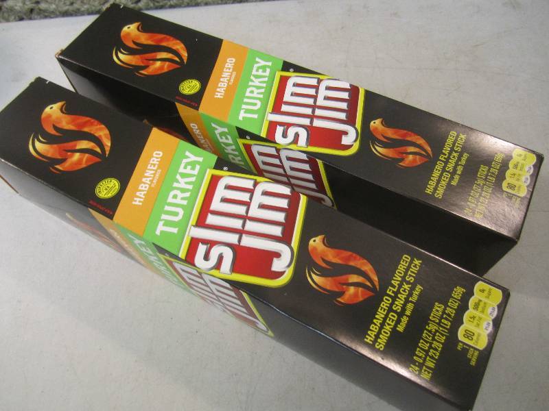 lot 279 image: 2 Box of 24 each Slim Jim Snack Sti...