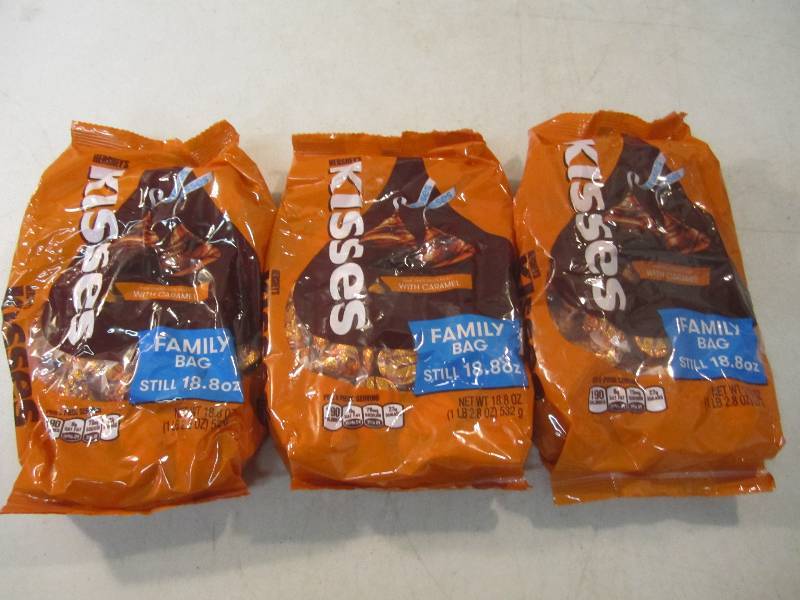 lot 294 image: 3 Bags of Hersheys Kisses with Cara...
