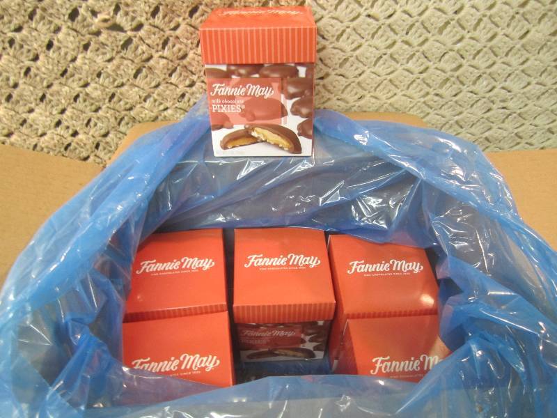 lot 298 image: Case of 6 Boxes Fannie May Milk Cho...