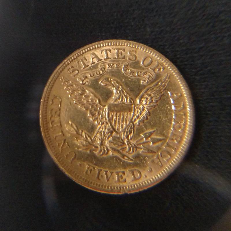 1883 Five Dollar Gold Liberty Coin...