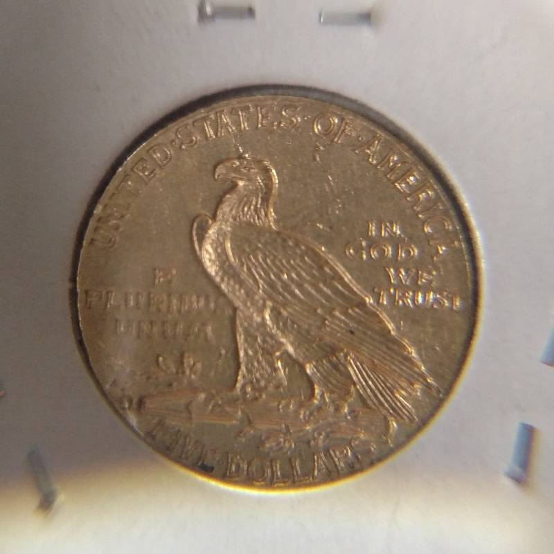 1909 D Five Dollar Gold Indian Head...