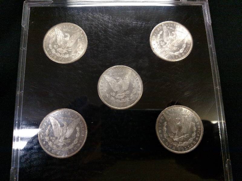 Set of Five MS  Morgan Silver Doll...