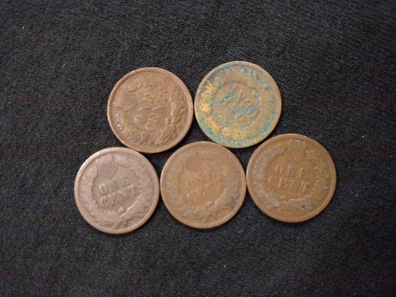 1891, 99, 1903, 06, & 07 Indian Hea...