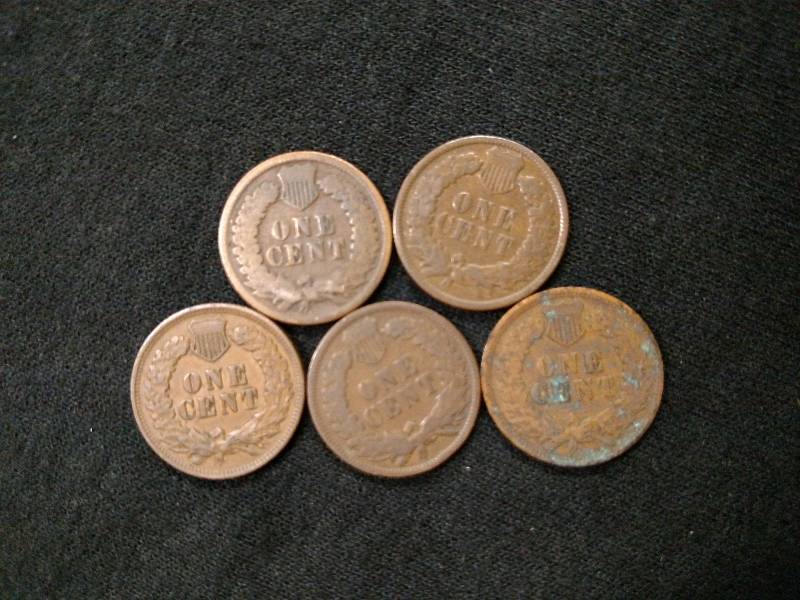 1887, 97, 1903, 06, & 07 Indian Hea...