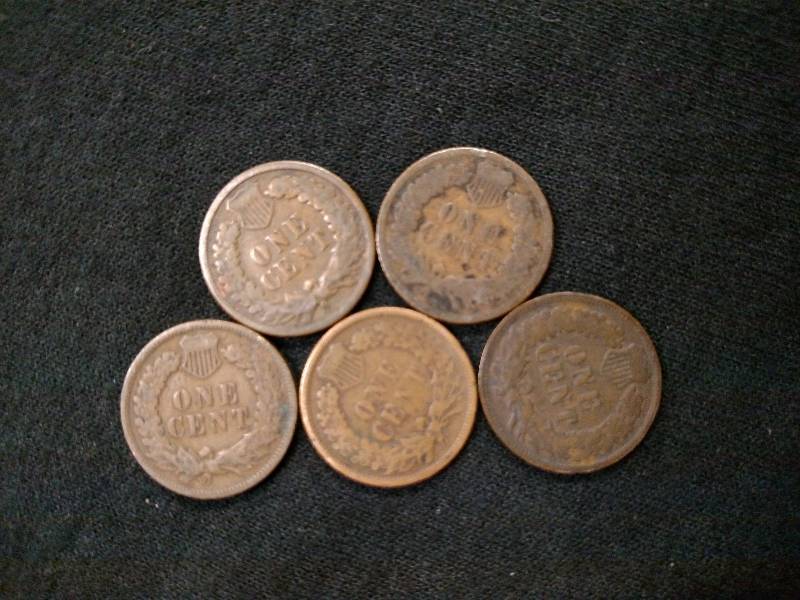 1889, 97, 1904, 06, & 07 Indian Hea...