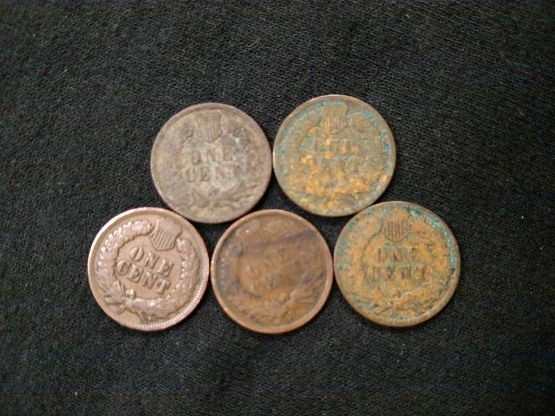 1888, 95, 1905, 06, & 07 Indian Hea...