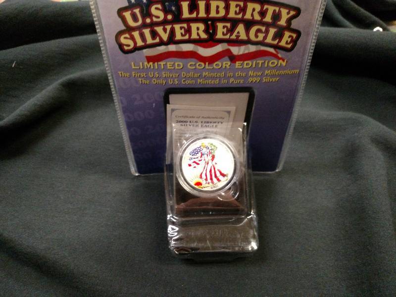 2000 Silver Eagle Painted Liberty O...