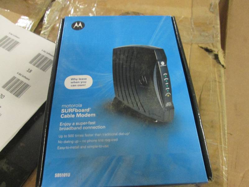 lot 18 image: motorola surfboard modem...