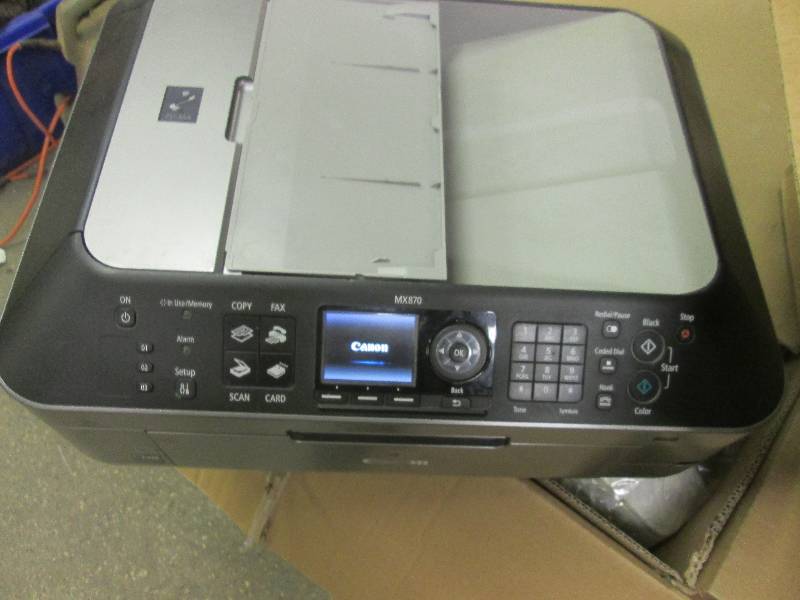 lot 27 image: Prixma MX870 Canon Printer powers o...