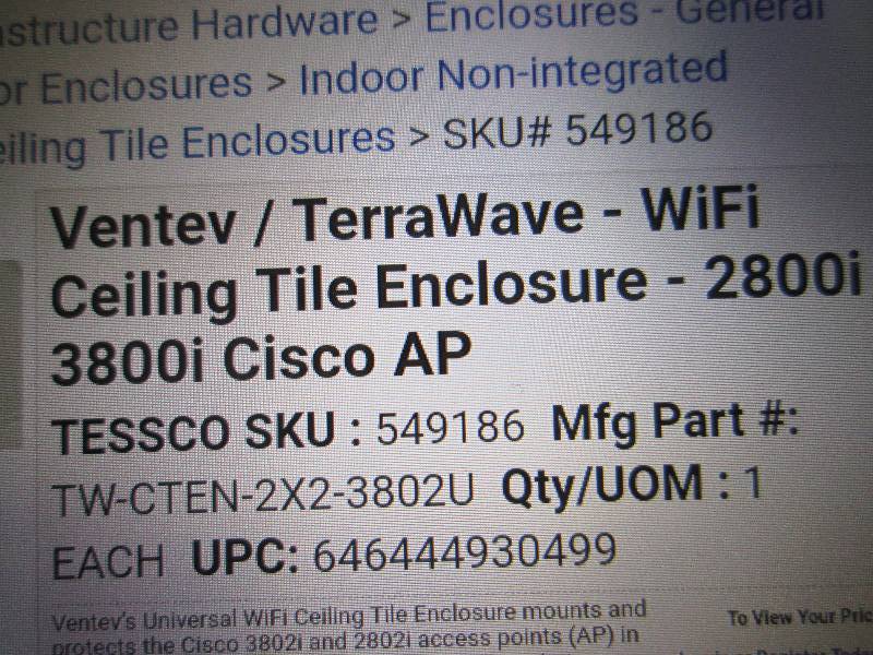 lot 61 image: Terrawave ceileing enclosure lot of...