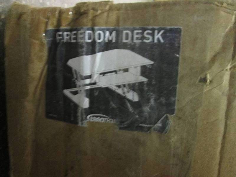 lot 130 image: ergotron freedom desk damage ...