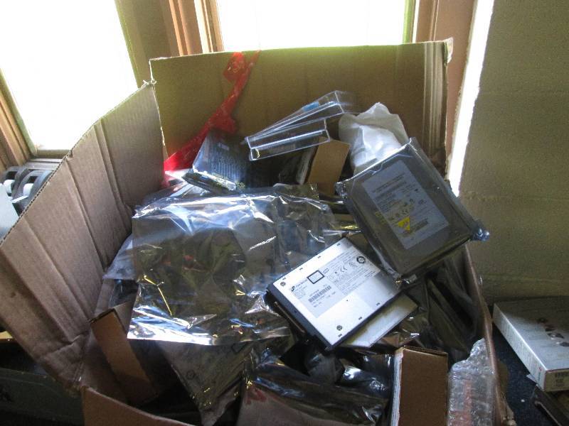 lot 182 image: misc lot of electronics dvd rom, hd...