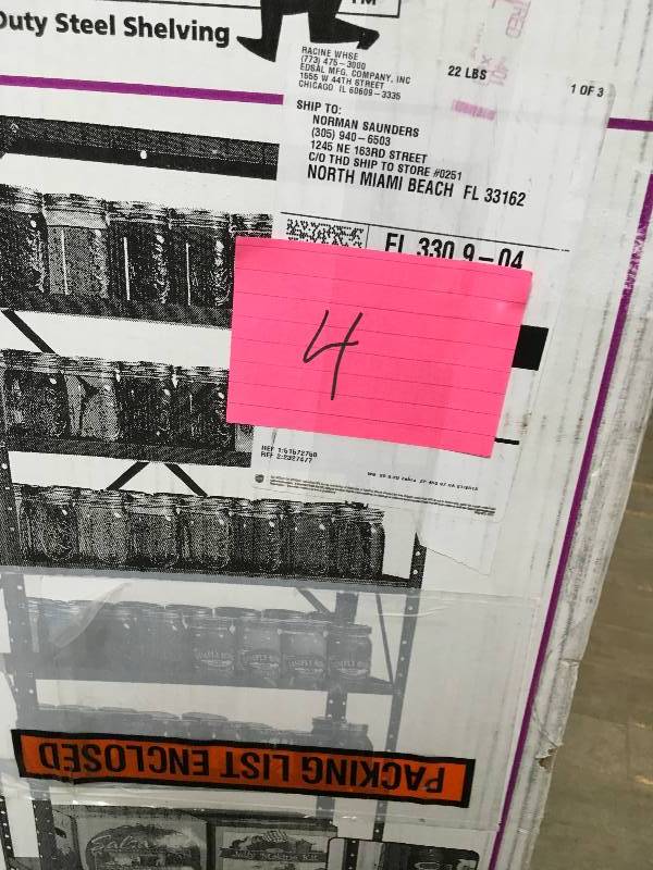 lot 4 image: Edsal 60 in. H x 30 in. W x 12 in. D Steel Canning Shelving Unit in Gray