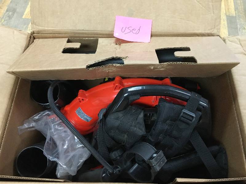 lot 14 image: Echo 215 MPH 510 CFM 58.2cc Gas Backpack Blower with Tube Throttle Used in working conditions