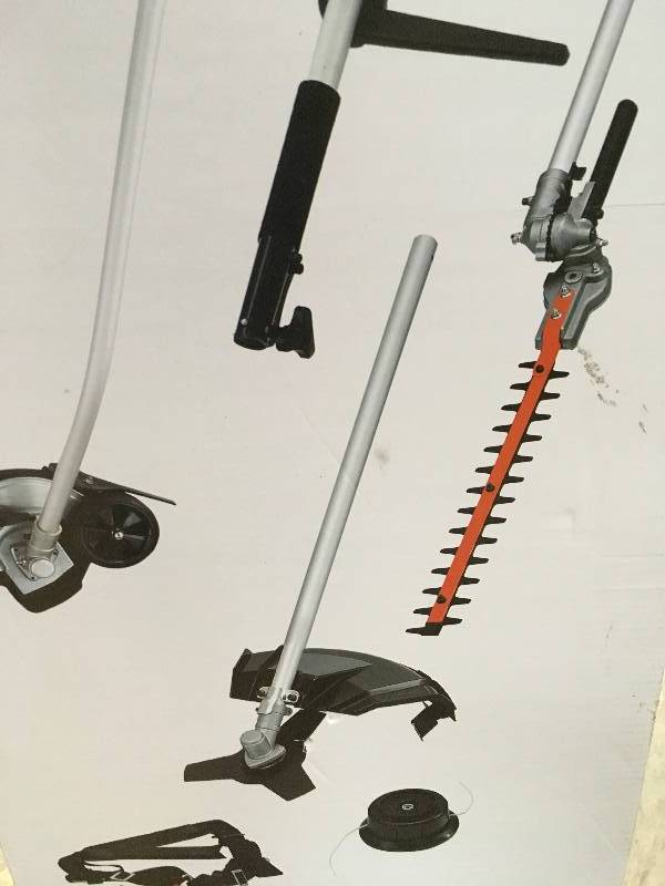 lot 62 image: 2-Cycle 26cc Gas Full Crank Shaft 4-in-1 Multi-Function String Trimmer