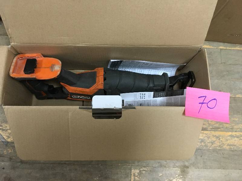 lot 70 image: Ridgid 18-Volt Cordless Orbital Reciprocating Saw Console
