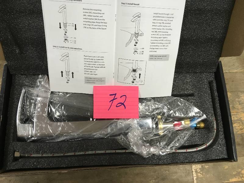 lot 72 image: Kraus Visio Single Hole Single-Handle Vessel Bathroom Vessel Faucet in Chrome