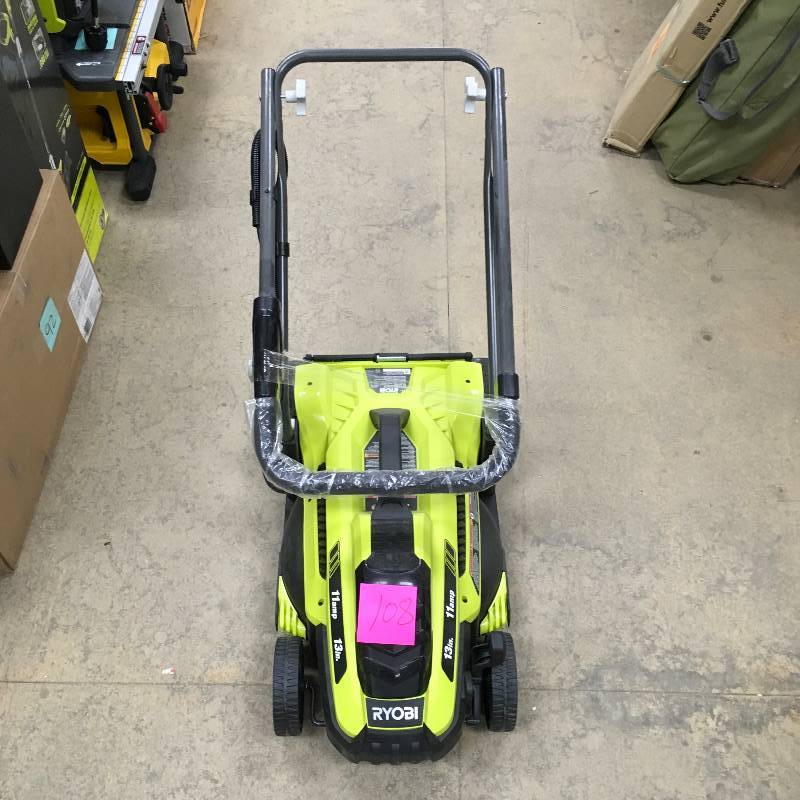 lot 108 image: Ryobi 13 in. 11 Amp Corded Electric Walk Behind Push Mower