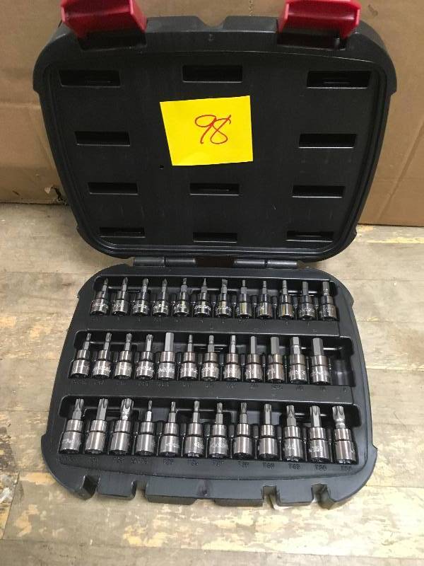 lot 98 image: HUSKY 38 in. Drive Master Bit Socket Set (37-Piece)