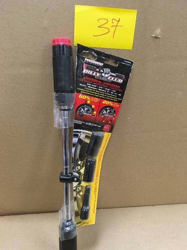 lot 37 image: POWERBUILT Billy Club 20.75 in. Heavy Duty Universal Lug Wrench