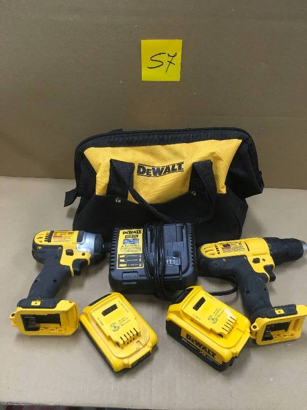lot 57 image: DeWalt 20V Max DrillDriver and Impact Driver Kit
