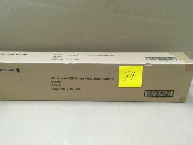 lot 74 image: Commercial Electric 24 in. LED Bronze Direct Wire Under Cabinet Light