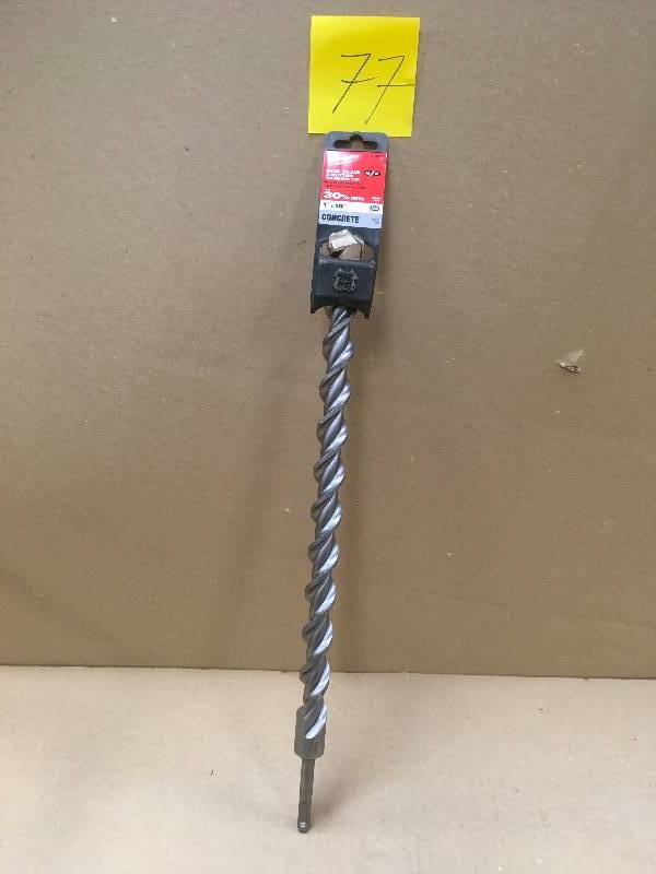 lot 77 image: MILWAUKEE 1 in. x 18 in. 2-Cutter SDS Carbide Bit