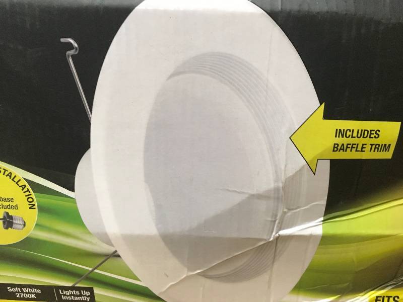 FEIT ELECTRIC 75W Equivalent Soft White 56 in. White Baffle-Trim Recessed Retrofit Downlight LED 90 CRI Maintenance Pack (6-Pack)