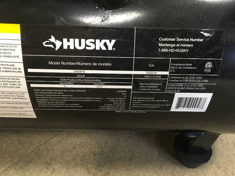HUSKY 8G 150 PSI Hotdog Air Compressor