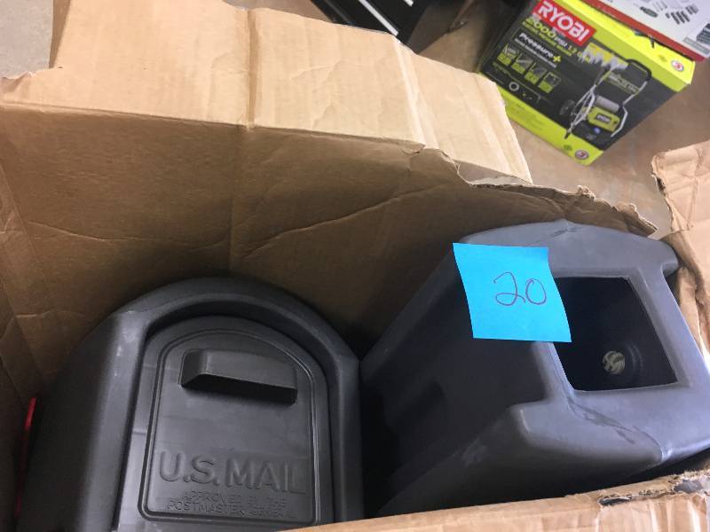 STEP2 Mail Master Streamline Stone Grey OverPost Mounted Plastic Mailbox