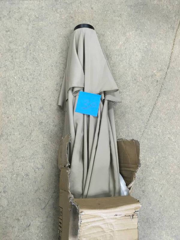 10 ft. Aluminum Patio Umbrella with Auto Tilt in BEIGE